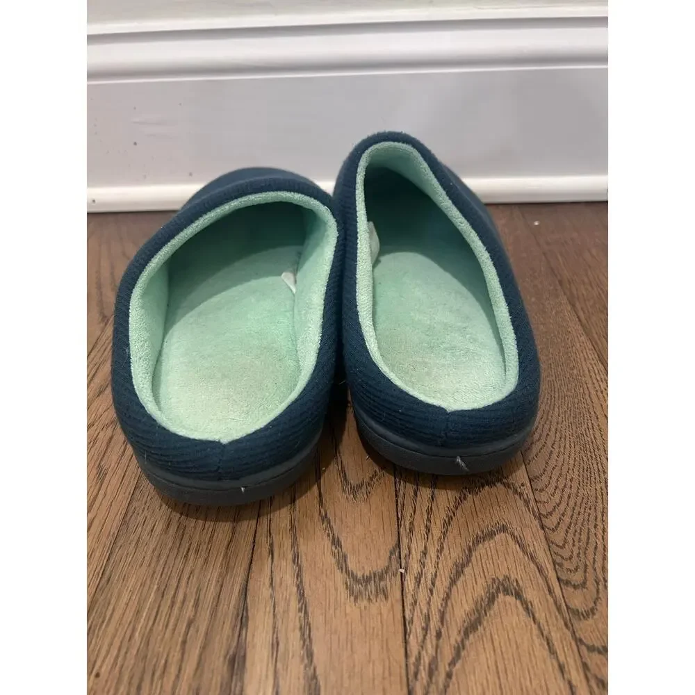 RockDove Original Two Tone Memory Foam Slipper Navy Clog XL 11-12 Gifts for Him